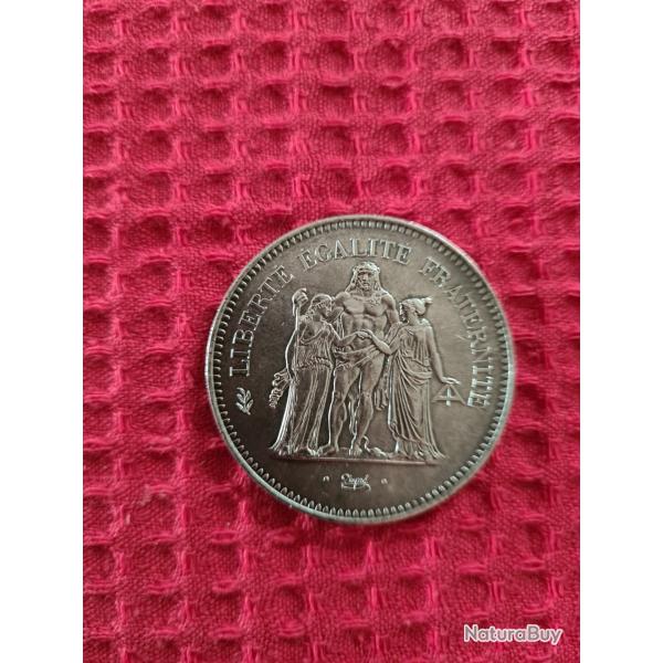 Pieces 50 f argent Hercule 1975