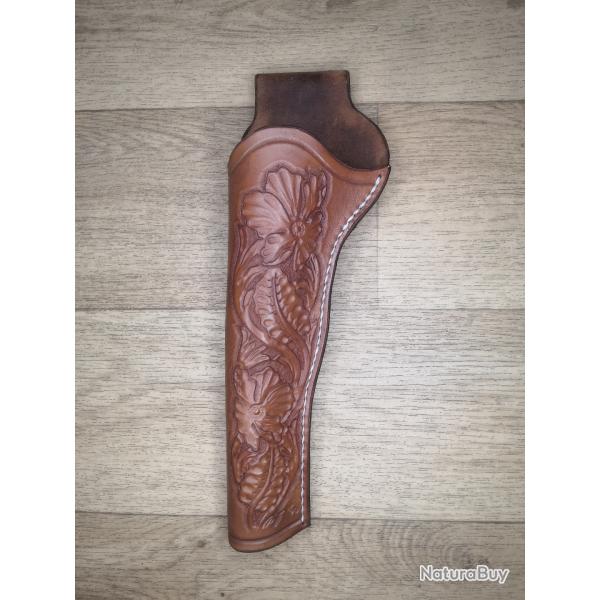 holster GAUCHER colt 1862/1860 6.5 pouces UBERTI 5 COUPS