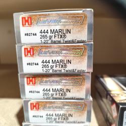 Hornady lever &eacute;volution FTX  444 marlin 265grs lot de 5 bo&icirc;tes a -30%