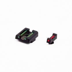 Eemann Tech - Cran de mire et viseur avec fibre optique pour Glock - diamteter 1,5 mm