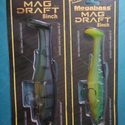 Leurre de peche Megabass magdraft 8'' mat tiger