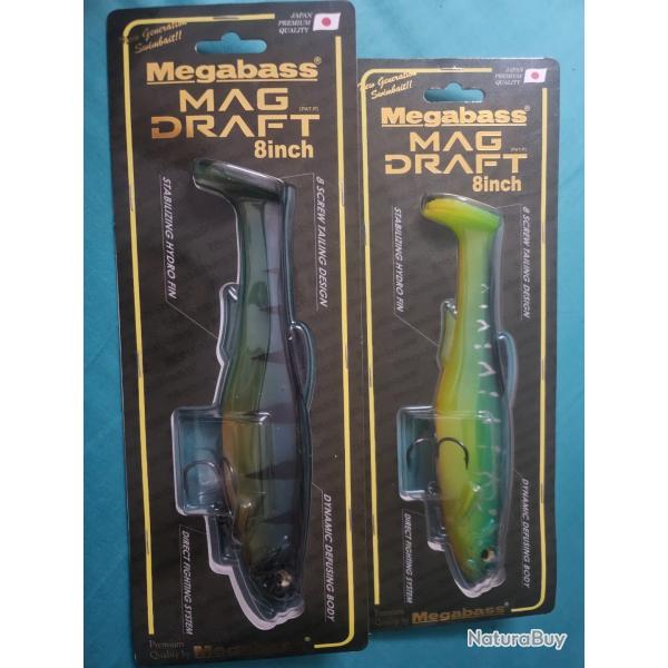 Leurre de peche Megabass magdraft 8'' mat tiger
