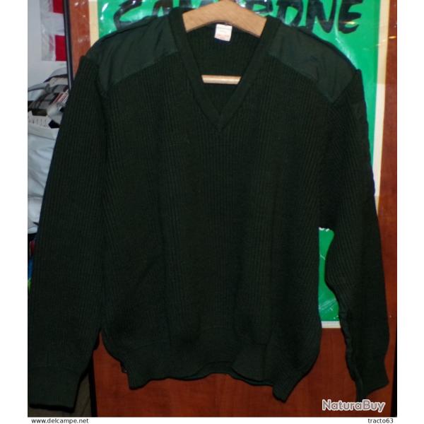 PULLOVER KAKI MILITAIRE  DE L'ARMEE FRANCAISE , TAILLE 104 SOIT 104 CM DE TOUR DE POITRINE OU EN CIV