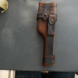 Etui crosse de MAUSER C96 militaire avec son holster en cuir d'origine