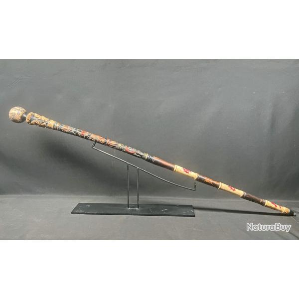 CANNE DE MARCHE / CASSE T�TE D'ASIE, PREMIERE MOITIE DU XX� SIECLE, PROBABLE CHINOISE