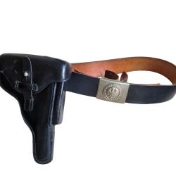 Etui Holster Luger P08+Ceinturon BUNDESHWEHR POLIZEI BundesGrenzSchutz apr&egrave;s guerre ann&eacute;es 1950-1960