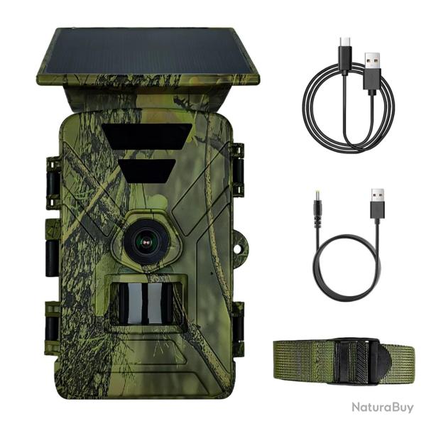Piege Photo Solaire H1W 8K 60MP Wifi Vision Nocturne Surveillance Faune Chasse