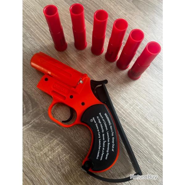 Pistolet Lance Fus�e + 6 cartouches neuf