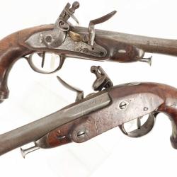 RARE PAIRE DE PISTOLETS DES L&Eacute;GIONS DE GENDARMERIE DE LA GARDE IMP&Eacute;RIALE SIGN&Eacute; DUC &Agrave; PARIS - FRANCE 