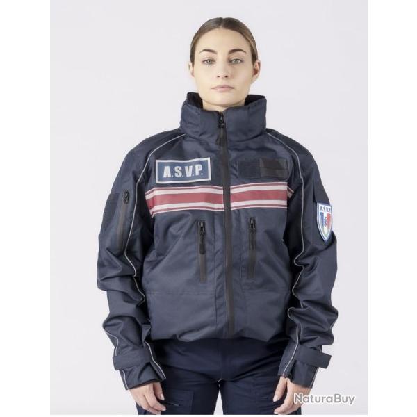 Blouson FUSION tous temps - doublure polaire amovible Bande bordeaux ASVP S
