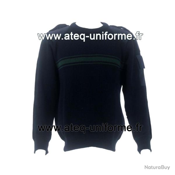 PULL LAINE BANDE VERTE Garde Champetre XS