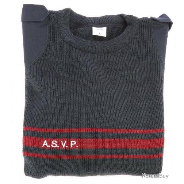 PULL HIVER ASVP BANDE BORDEAUX 4 XL