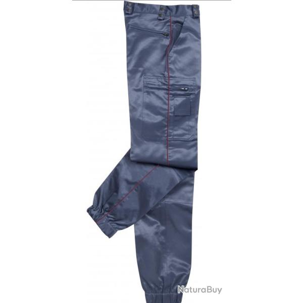 PANTALON INTERVENTION SATIN� ASVP LISERE BORDEAUX 40