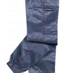 PANTALON INTERVENTION SATIN&Eacute; ASVP LISERE BORDEAUX 42