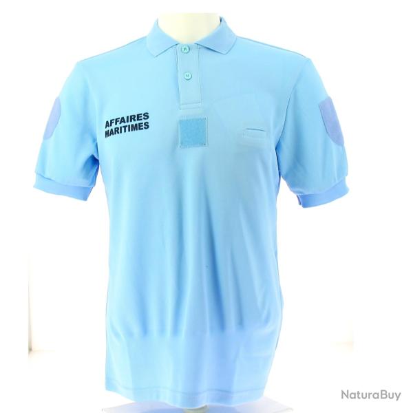Polo Bleu Ciel manches courtes AFFAIRES MARITIMES 4 XL