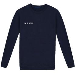SWEAT BRODERIE ASVP UNI MARINE XS