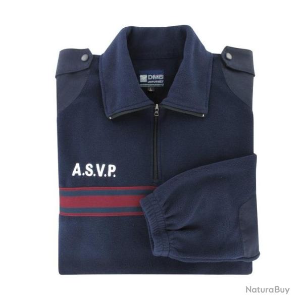 Pull Polaire ASVP bande Bordeaux XS
