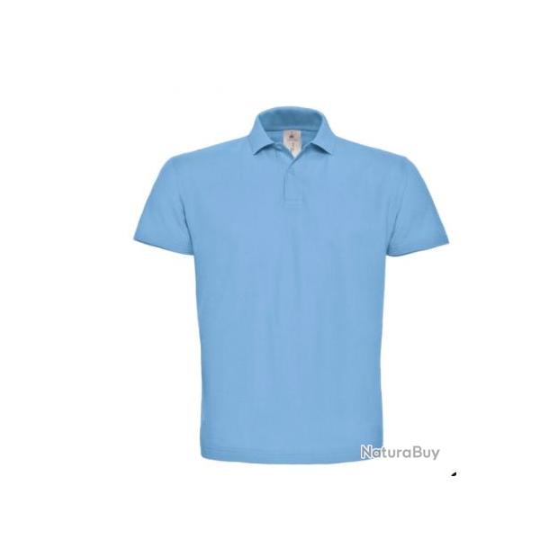 Polo bleu ciel ASVP MC poly coton LOCATION S ASVP
