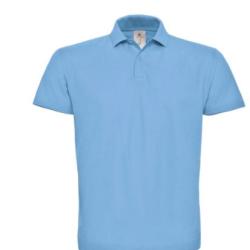 Polo bleu ciel ASVP MC poly coton LOCATION L ASVP