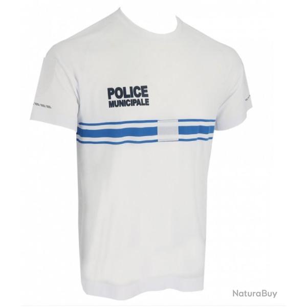 Tee-shirt sans coutures Police Municipale AIRFLOW blanc M