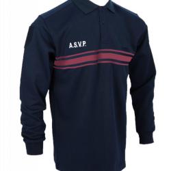Polo double face broderie ASVP ML S