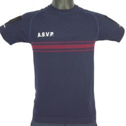 Tee-shirt ASVP AIRFLOW MC bandes bordeaux M
