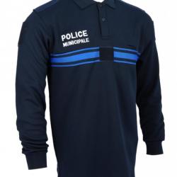 Polo Police Municipale col bouton manches longues double face 2 XL