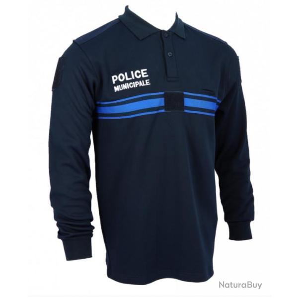 Polo Police Municipale col bouton manches longues double face 2 XL