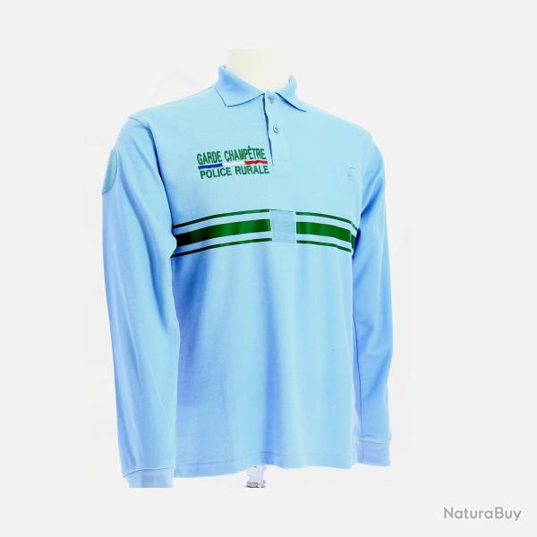 Polo manche longues floqu� Garde Champ�tre / Police Rurale Conforme au d�cret 2023 S