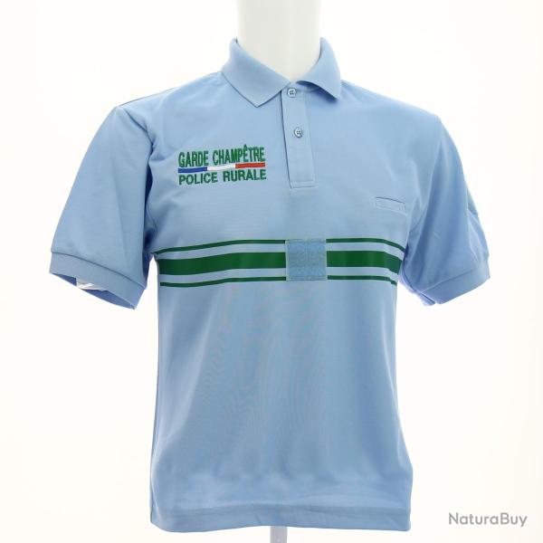 Polo manches courtes floqu� infroissable Garde Champ�tre / Police Rurale , Conforme au d�cret 2023. 