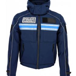 Blouson Softshell IRON bleu marine Police Municipale XL