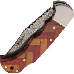 Couteau pliant Rite Edge Lame damas manche bois