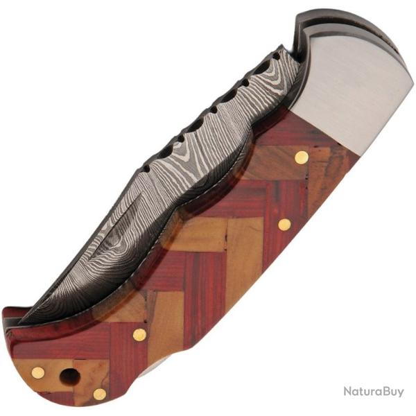 Couteau pliant Rite Edge Lame damas manche bois