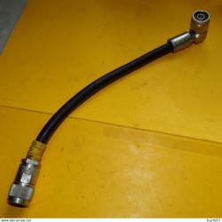 RADIO : CORDON RADIO AVEC PRISE N , FORME DU CABLE COUDE , LONGUEUR 30 CM&nbsp; , RADIOAMATEUR ,&nbsp; VENDU D