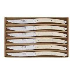 Coffret 6 couteaux de table BJB "Le Thiers&reg;" beige