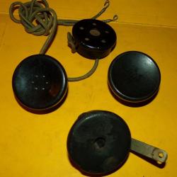 RADIO : LOT DE&nbsp; 4 ECOUTEURS&nbsp; POUR RADIO MILITAIRE OU CIVILE&nbsp; , RADIOAMATEUR , ARTICLE MILITAIRE&nbsp; DE