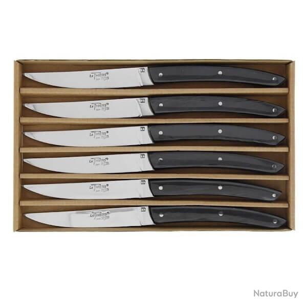 Coffret 6 couteaux de table BJB "Le Thiers�" noir