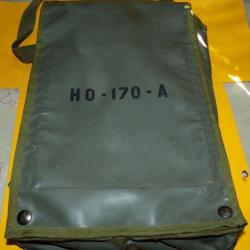 RADIO : SACOCHE POUR LE TRANSPORT DE MATERIEL DE RADIO MILITAIRE DE L'ARMEE FRANCAISE TYPE HO-170-A