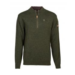 Pull de chasse Femme Percussion Col Chemin&eacute;e Kaki - TAILLE XL