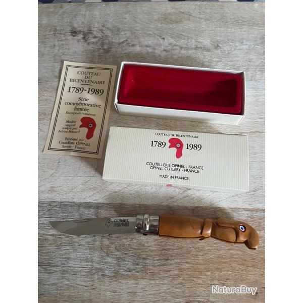Couteau Opinel num�rot� ,�dition limit�e pour le bicentenaire de la r�volution Fran�aise