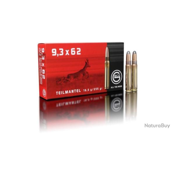 BALLES GECO TEILMANTEL , CALIBRE: 9,3*62. Lot de 60 Cartouches.