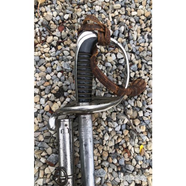 BON SABRE D'ADJUDANT MLE 1882 AVEC INITIALES