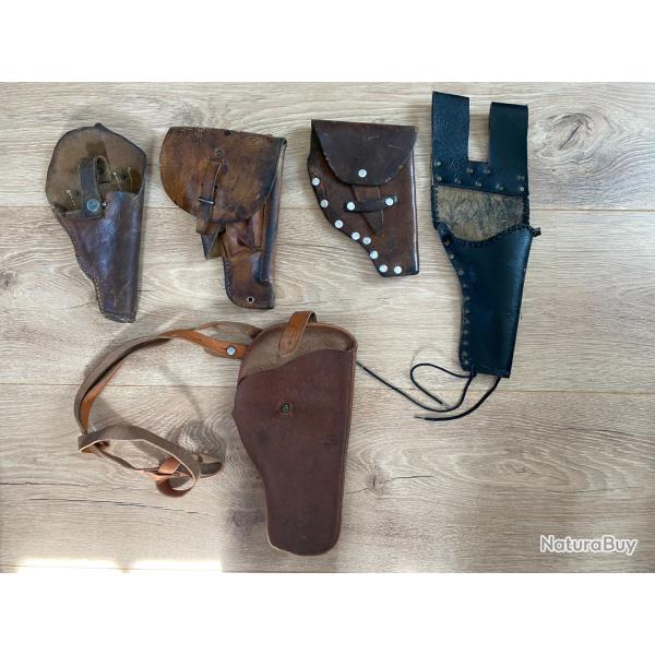 Lot d �tuis pour armes de poing