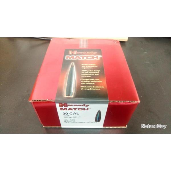 500 ogives Hornady BTHP 308 168gr