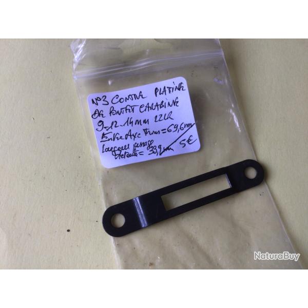 VENDU PAR LE-CUIRASSIER N�3 CONTRE PLATINE  CARABINE GAUCHER  9-12-14 MM 22 LR