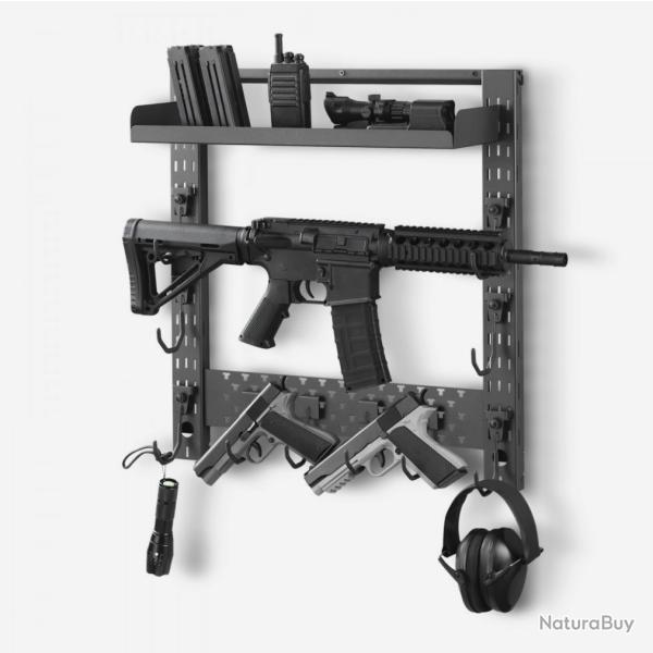 Support Mural pour Armes en Acier, Porte Fusils avec Crochets....ENCHERE 1 EURO