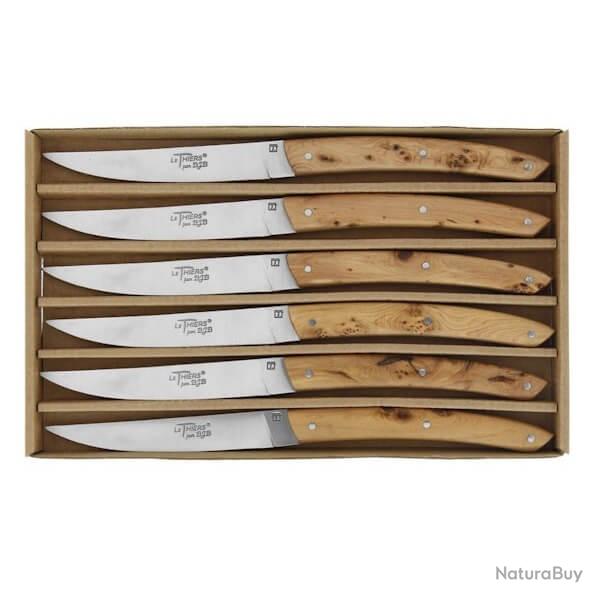 Coffret 6 couteaux de table BJB "Le Thiers� " campagne gen�vrier