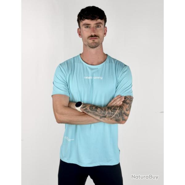 Tee Shirt Running Homme Celeste Running "Ultralight MVT" L Bleu Clair