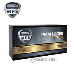50 Cartouches MFS 115Gr Cal 9mm Para FMJ DTX
