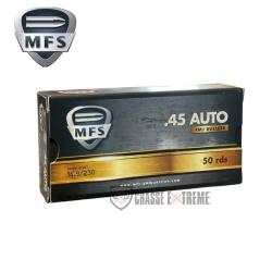 50 Cartouches MFS 230Gr Cal 45Acp Fmj